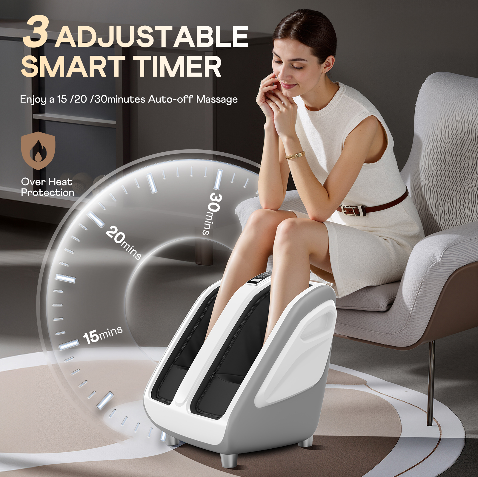 Foot Spa Massager Heat Bubble Foot Bath Massage Machine