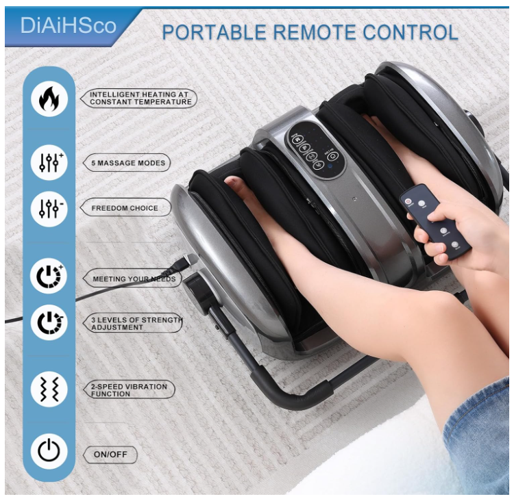 leg calf foot integrated massager air compression heat therapy (6)