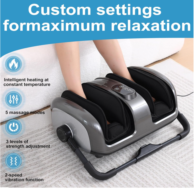 leg calf foot integrated massager air compression heat therapy (3)